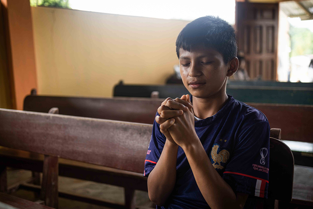 Boy praying